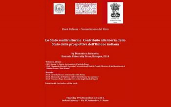 19.11.2015 Book Release function: “Lo Stato multiculturale. Contributo alla teoria dello Stato dalla prospettiva dell’Unione indiana”