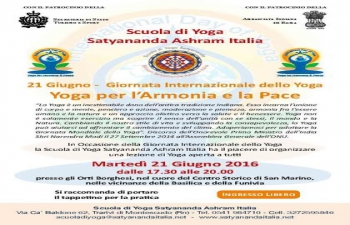 San Marino - Giornata Internazionale dello Yoga per l’Armonia e la Pace 