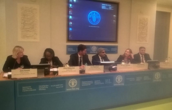 Ambassador of India moderating an event on the role of standards to facilitate trade of agricultural commodities for food security and nutrition at FAO on 4th October, 2016