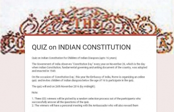 QUIZ on INDIAN CONSTITUTION