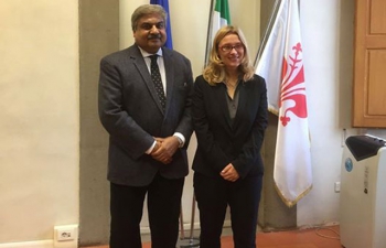 Ambassador Anil Wadhwa met with Nicoletta Mantovani, Counsellor International Relations and Cooperation in the city of Florence  and discussed advancement of trade, investment and educational & cultural ties between India and Florence