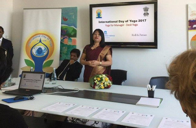  IDY-2017 Celebrations: special Yoga session focused on executives held at offices of Rodl & Partners (19.6.2017)