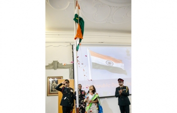 Flag Hoisting Ceremony organized by Embassy of India, Rome on January 26, 2018