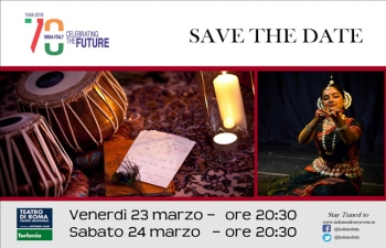 23-24 March SAVE THE DATE Dance and Music from India at Teatro di Villa Torlonia