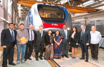 Titagarh Firema Adler SpA in Caserta, Italy, a proud example of India Italy collaboration, an Indian company investing and supporting jobs in Italy. Ambassador Reenat Sandhu visited Titagarh Firemo, Caserta on May 3rd, 2018.
