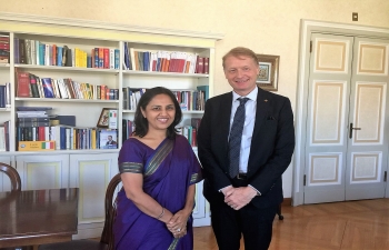 Aug 1st: Ambassador Reenat Sandhu met Senator Lucio Malan to discuss India's growing partnership with Italy.