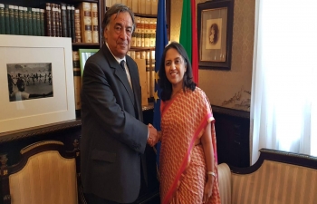 Sep. 16th: Ambassador Reenat Sandhu met Mayor Leoluca Orlando at Palermo, Sicily to discuss future collaboration between India and Palermo.