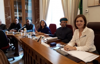 Oct 16th: Goodwill delegation of Indian Parliamentarians had informal meeting with the Foreign Affairs Committee of the Chamber of Deputies of Italy in the presence of President On. Marta Grande & other members. â€¬