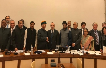 Oct 17th: Goodwill delegation of Indian Parliamentarians had meeting with the Foreign Affairs Committee of Senate alongwith President Sen. Vito Rosario Petrocelli & other members at Palazzo Madama, Rome,Italy.