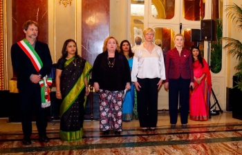 71st Republic Day of India celebrated on January 27,2020 at the presence of Deputy Foreign Minister Ms. Emanuela Del Re, Ministry of Foreign Affairs Secretary General H.E. Elisabetta Belloni, President of India-Italy Parliamentary Friendship Group Ms. Roberta Pinotti, Deputy Mayor of Rome Mr. Luca Bergamo.