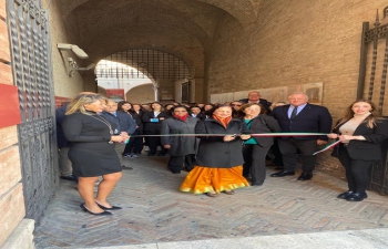 Inauguration of the 5th edition of  festival of traditional medicines in Palazzo Trinci in Foligno. (Nov 26, 2022)