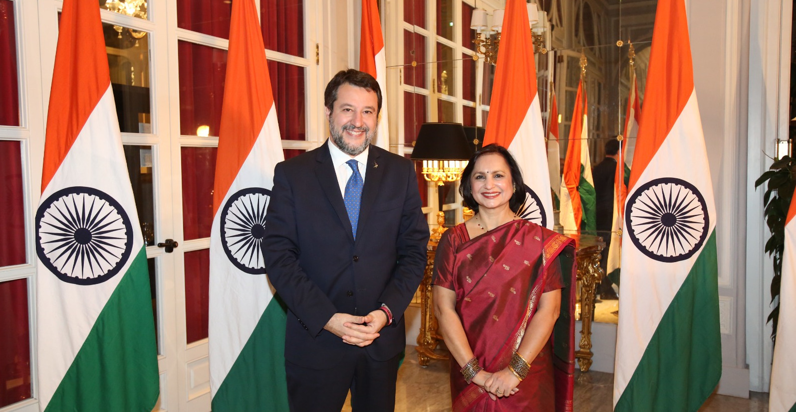 Hon'ble Deputy PM of Italy & Minister of Infrastructure and Transport Matteo Salvini at Gala Reception on the occasion of Republic Day of India